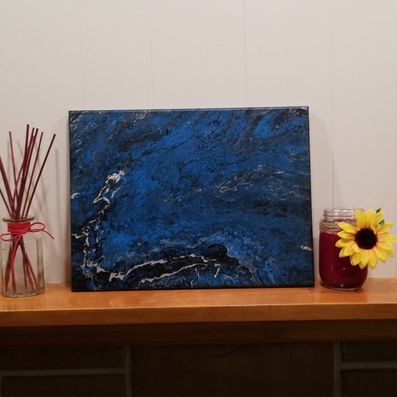 12"x16" Handmade Paint Pour - Picture 4 of 7